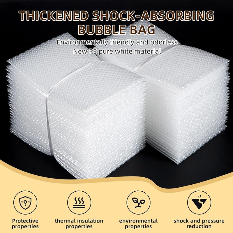 XHMAXE 50Pcs Bubble Pouche Wrap, 12”x16” Bubble Bags for Shopping, Double Wall Bubble Cushioning Wrap Bags for Mailing Packing, Moving and Storage Fragile China Dishes Electronic Item - Image 4